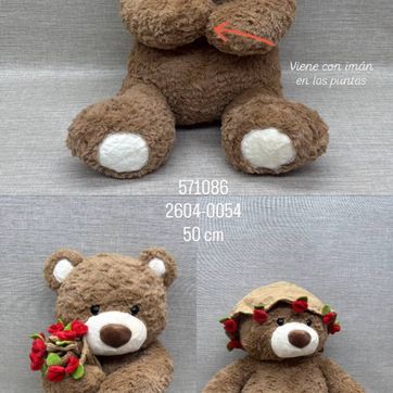 Imagen del producto OSO CAFE CON (RAMO/SOMBRERO) 50 CM 