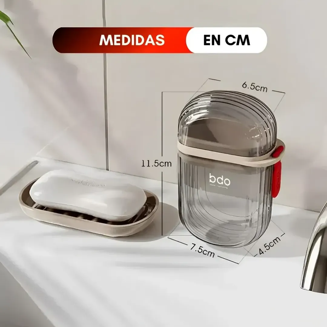 JABONERA DE VIAJE PORTATIL ESTUCHE RESISTENTE