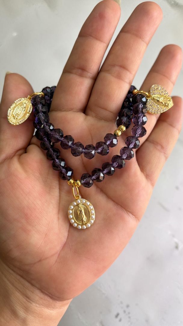 Denario pulsera Morado