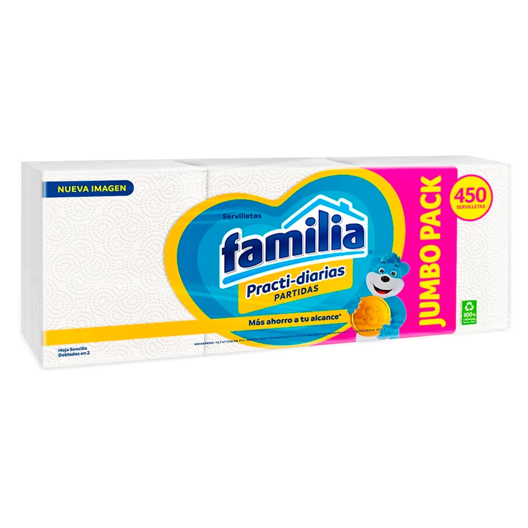 SERVILLETA FAMILIA PRACTIDIARIA X 450 UND