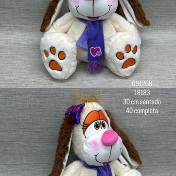 Imagen del producto PERRITA CON LAZO (PELANAS) 40 CM