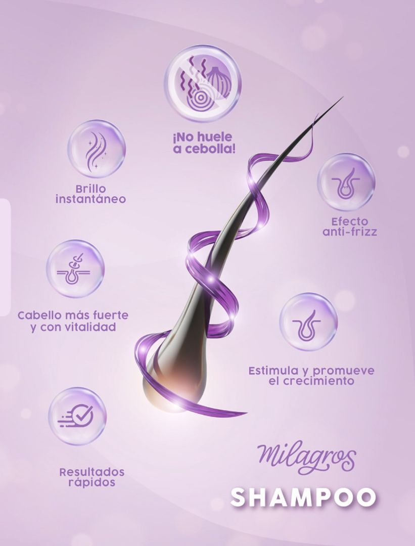 Shampoo Crecimiento Con Extracto de Cebolla y Péptidos