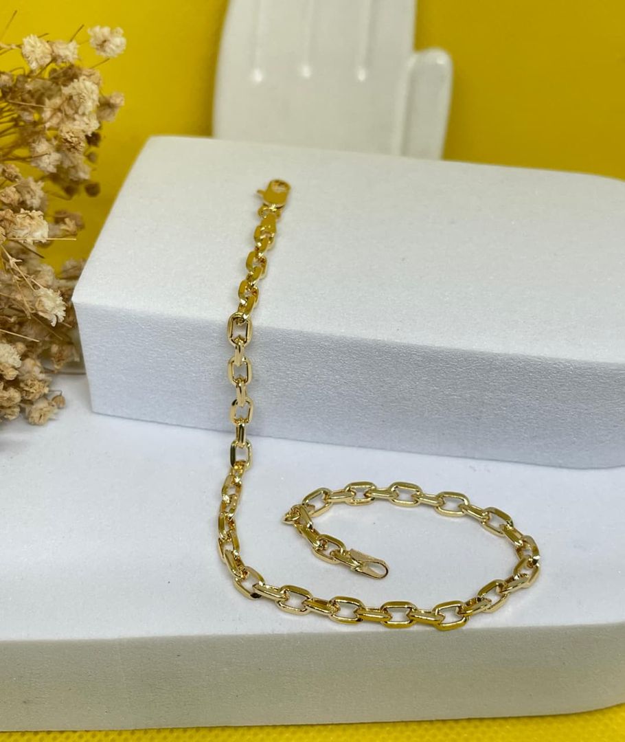 Pulsera eslabones de 3.5cm y 20cm lisa