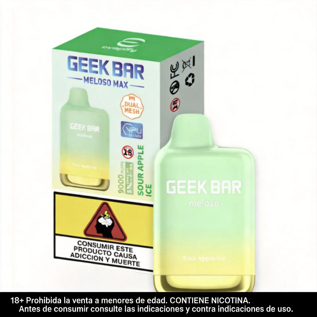 Geek Bar Sour Apple Ice Meloso 9.000 Puffs