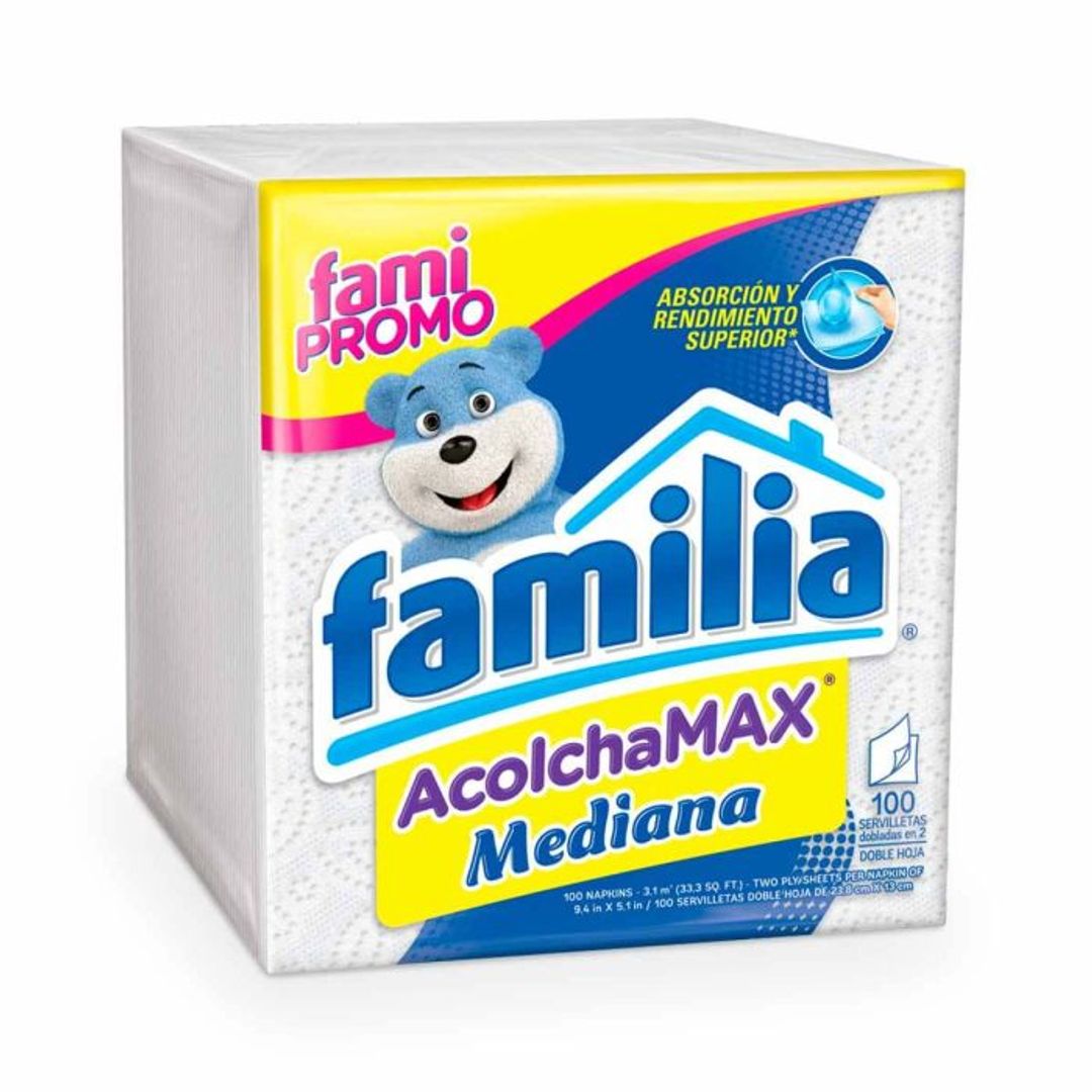 SERVILLETA ACOLCHAMAX MEDIANA FAMILIA*100