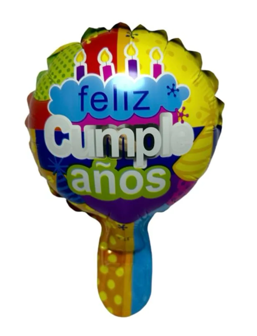 GLOBO FOIL 5' FELIZ CUMPLEAÑOS PAQUETE X 50 UNIDADES SURTIDO