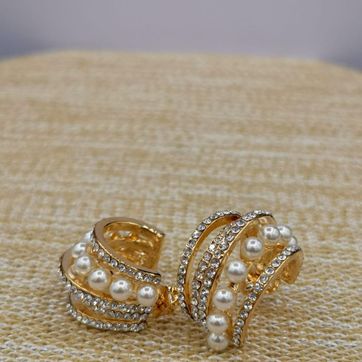 Imagen del producto Topo candonga perlas, oro rosa, covergold 