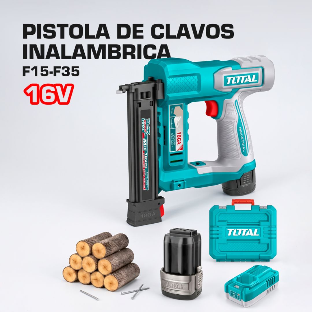 PISTOLA DE CLAVOS INALAMBRICA 16V F15-F35
