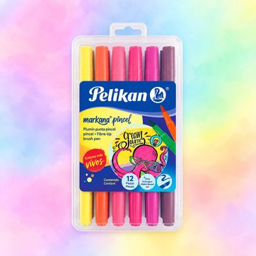 Imagen del producto Marcadores Punta Pincel Pelikan x 12