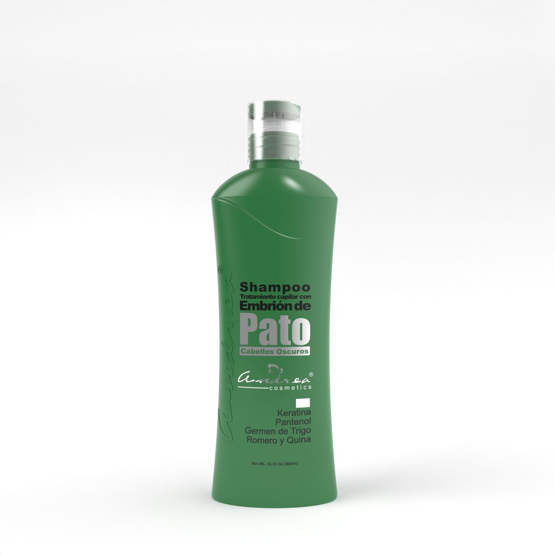 SHAMPOO EMBRION DE PATO CABELLOS OSCUROS ANDREA COSMETICS 300ML