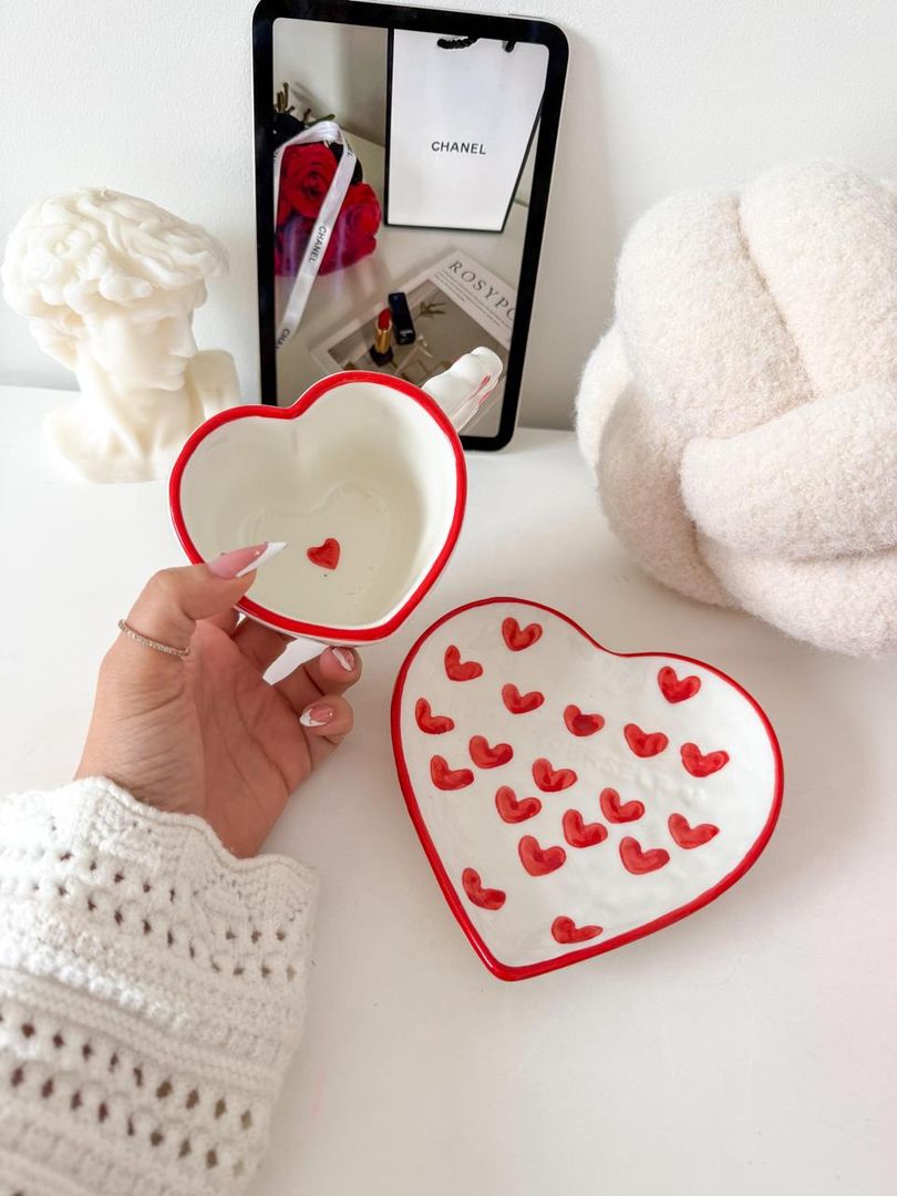 Mug plato corazón 