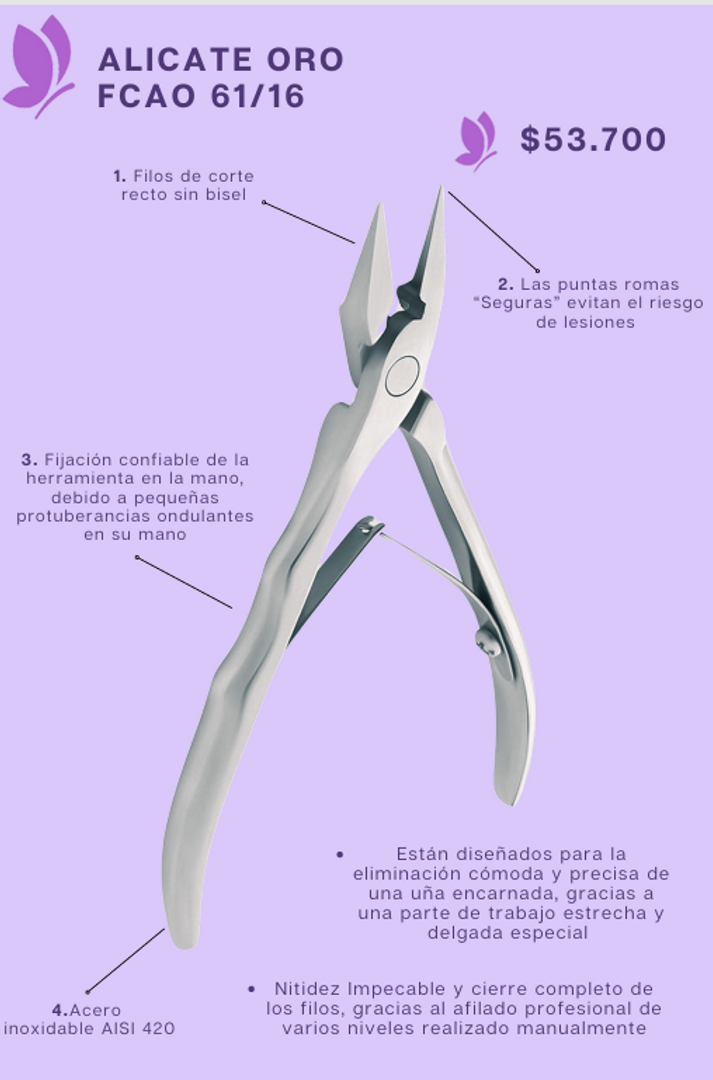 ALICATE ORO 61/16 CORTACUTICULA PODOLOGIA