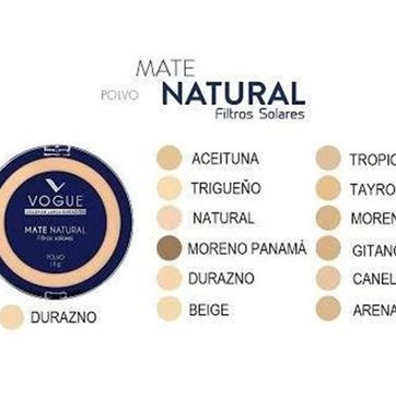 Imagen del producto COMPACTO VOGUE MATE CON ACIDO HIALURONICO