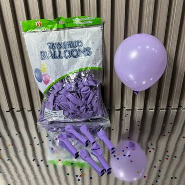 Imagen del producto R6 x 100 GLOBOS LATEX PASTEL LILA