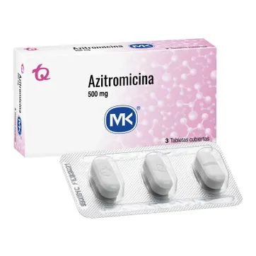 Imagen del producto AZITROMICINA 500MG MK DIS X 3 TAB