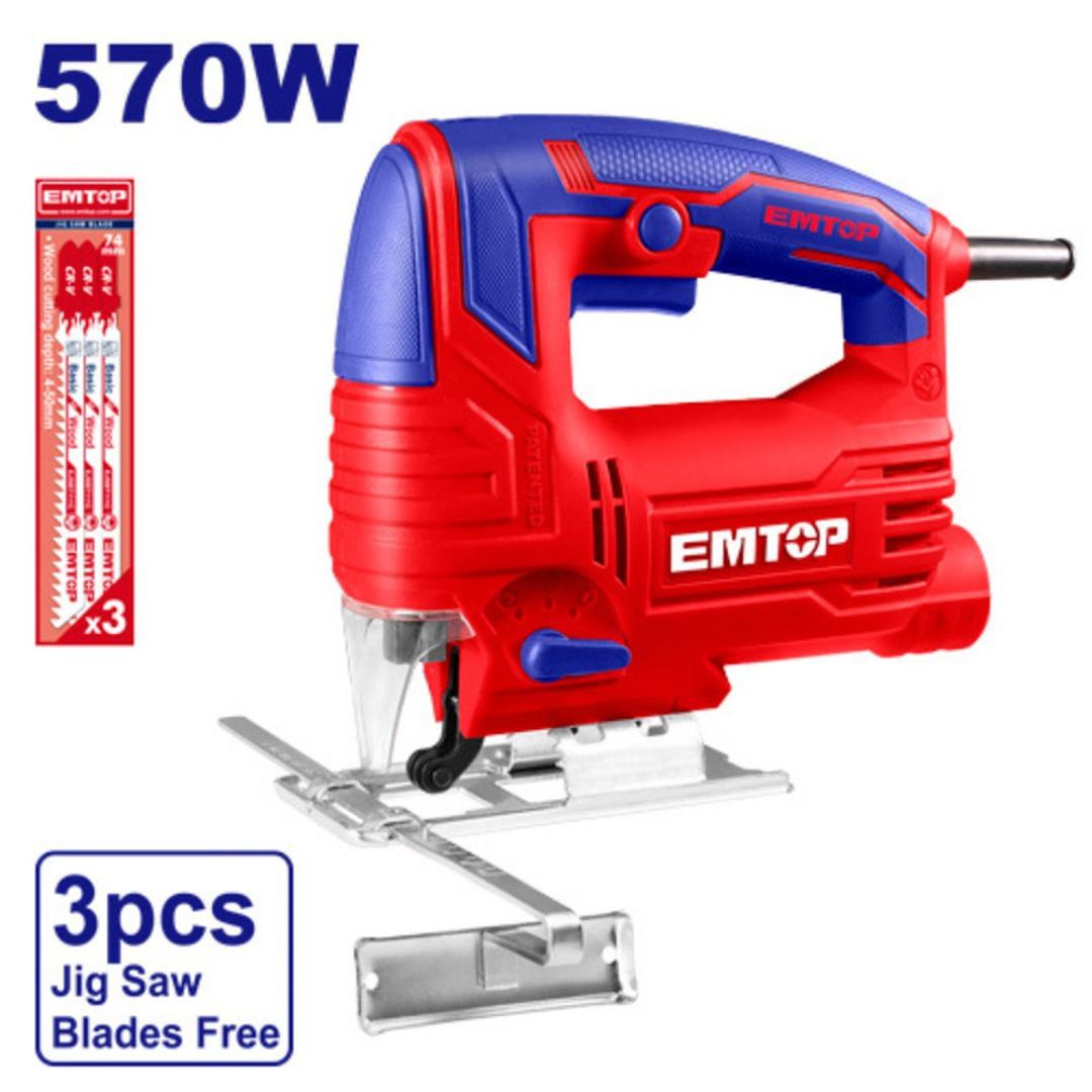 EMTOP SIERRA CALADORA 570W/ 120V+VELOCIDAD VARIABLE+3 HOJAS SIERRA SUPER EMTOP