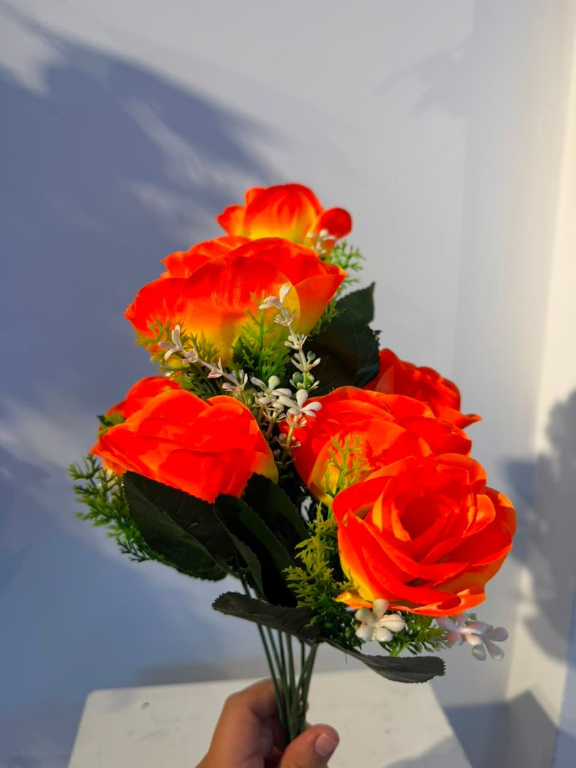 BOUQUET ROSA NARANJA X 10