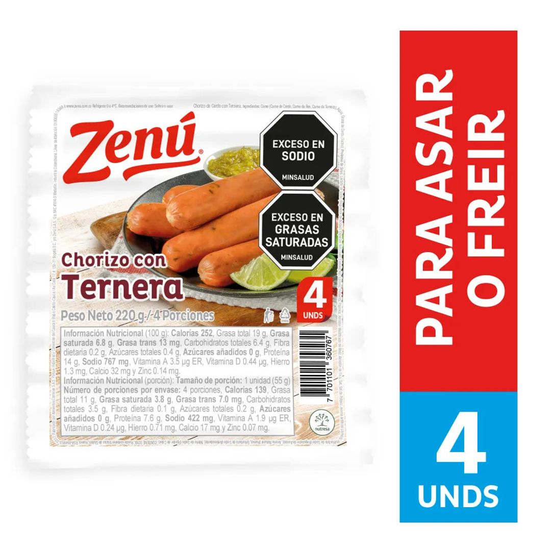 CHORIZO TERNERA ZENU*220G