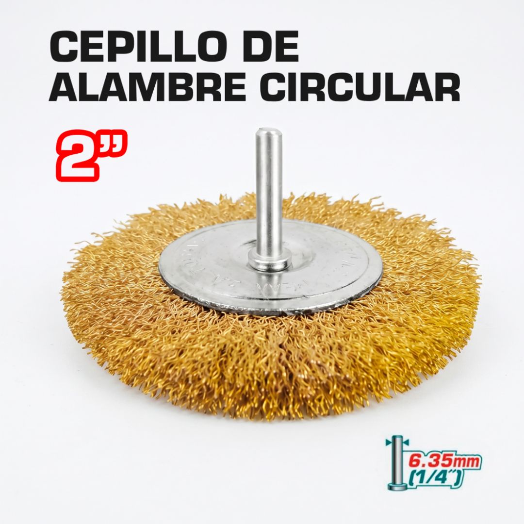 CEPILLO COPA BRONCE PLANO C/ESPIGA 2" X 1/4 