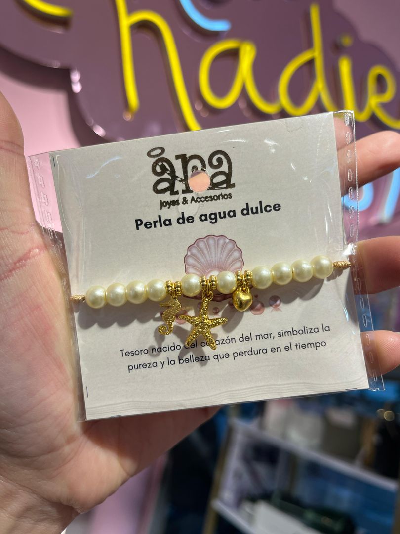 Pulsera perla de agua dulce 