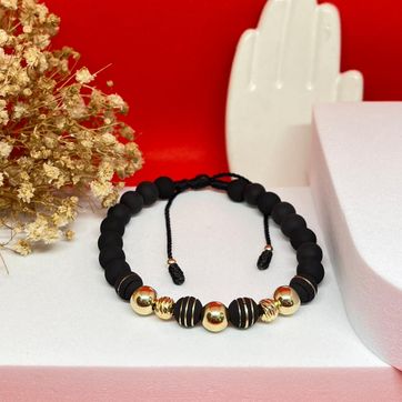 Pulsera balin 8mm liso y balin italy 6mm, neopreno 8mm - imagen 1