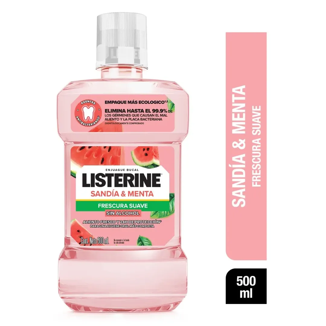 LISTERINE SANDIA FRECURA SUAVE*500ML