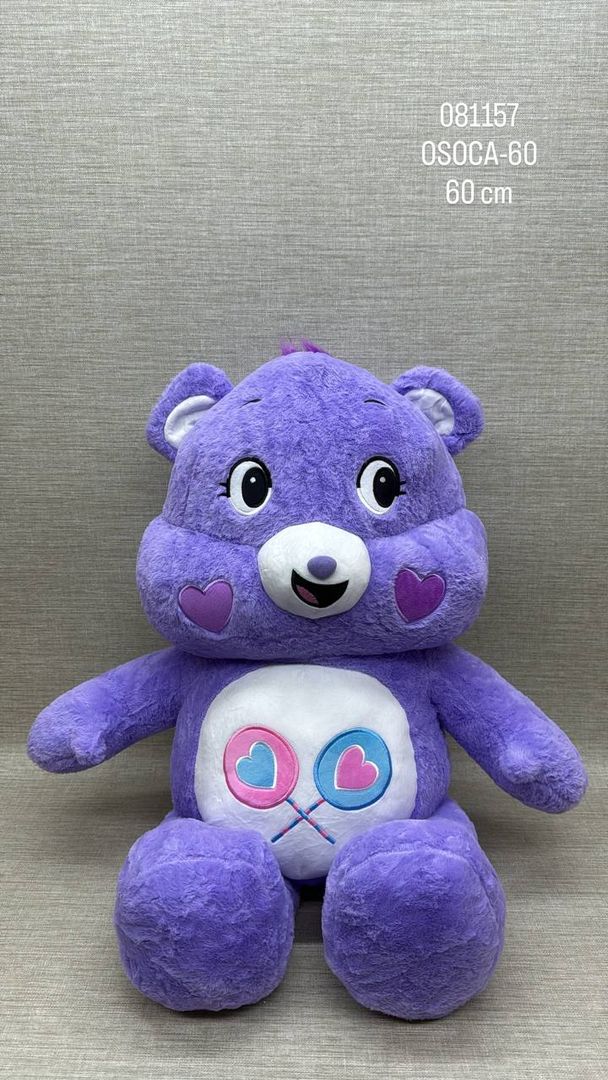 OSO CARIÑOSO LILA DE 60 CM 