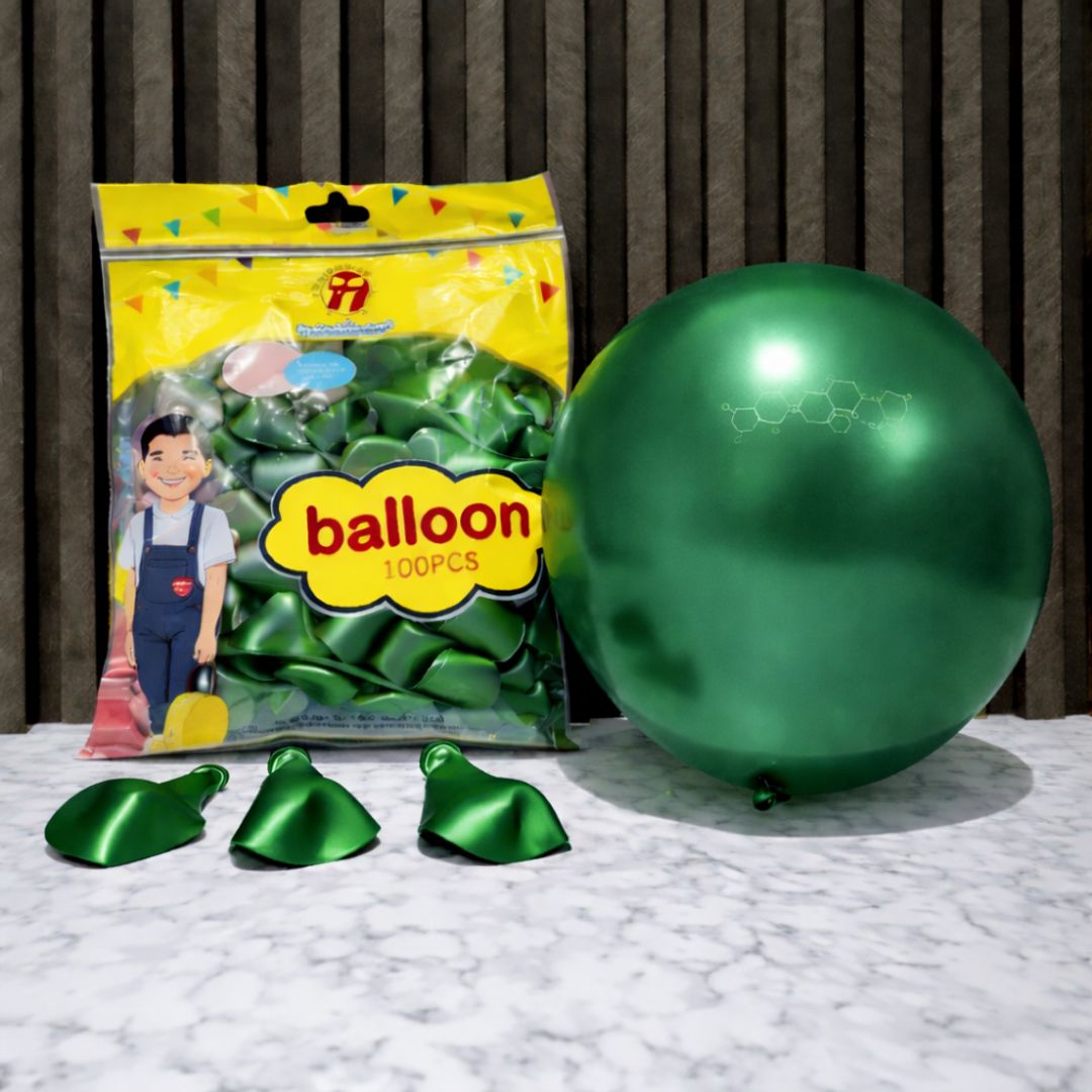 GLOBO R12 x 100 UNIDADES VERDE OSCURO SATINADA