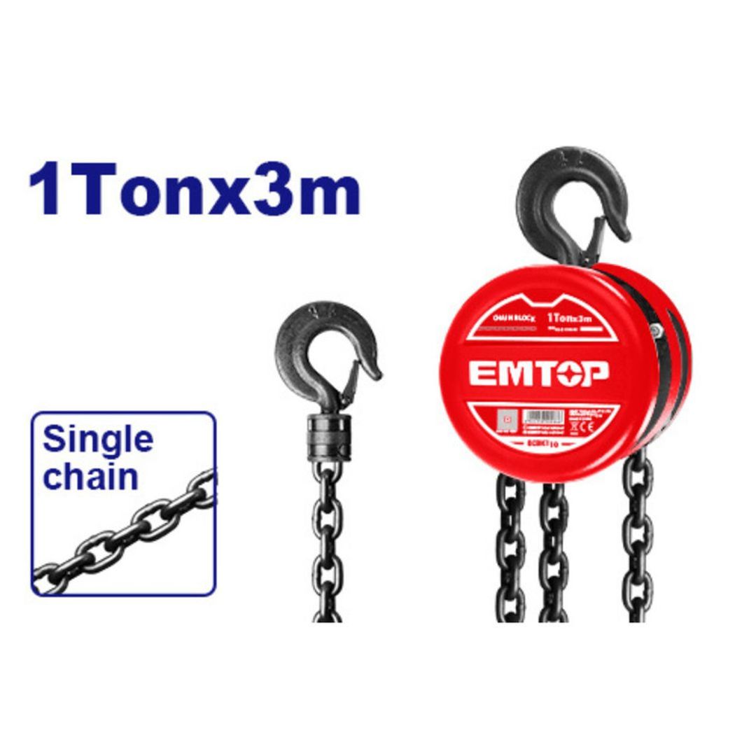 EMTOP DIFERENCIAL DE CADENA 1TONx3MTS SUPER EMTOP
