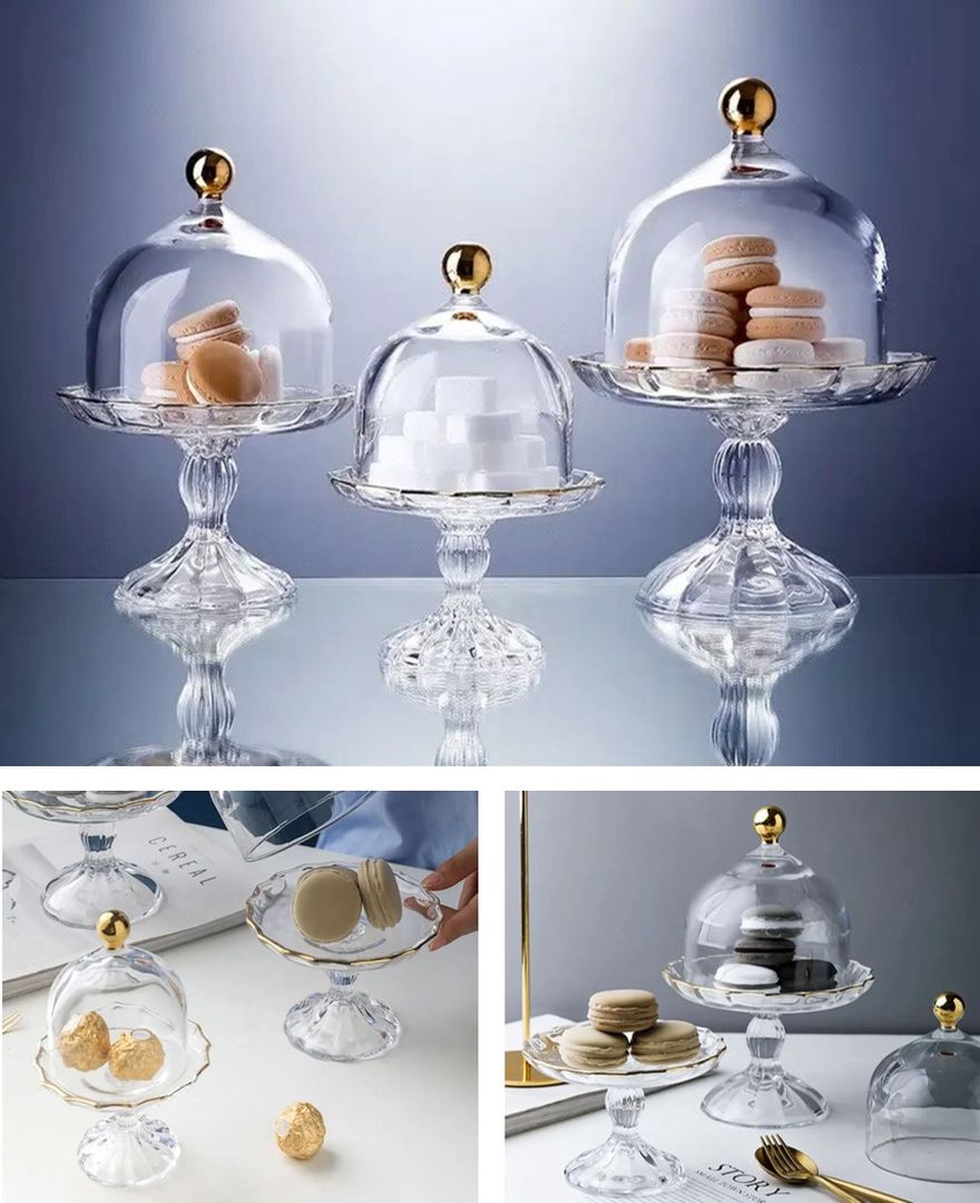 Bases para postres en cristal.
