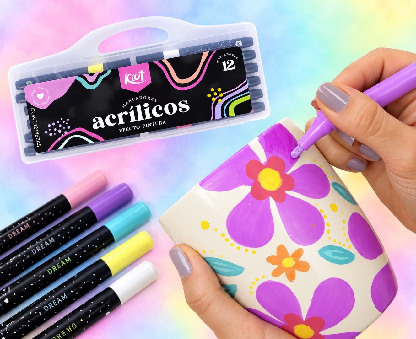 Marcador Acrilico Efecto Pintura x 12