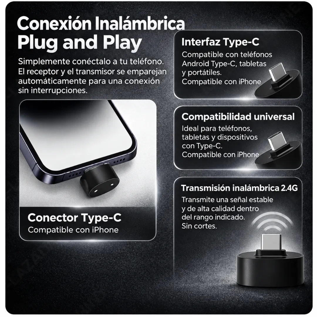 MICROFONOS INALAMBRICOS SOLAPA DUAL MAGIC JB8 2.4 GHZ