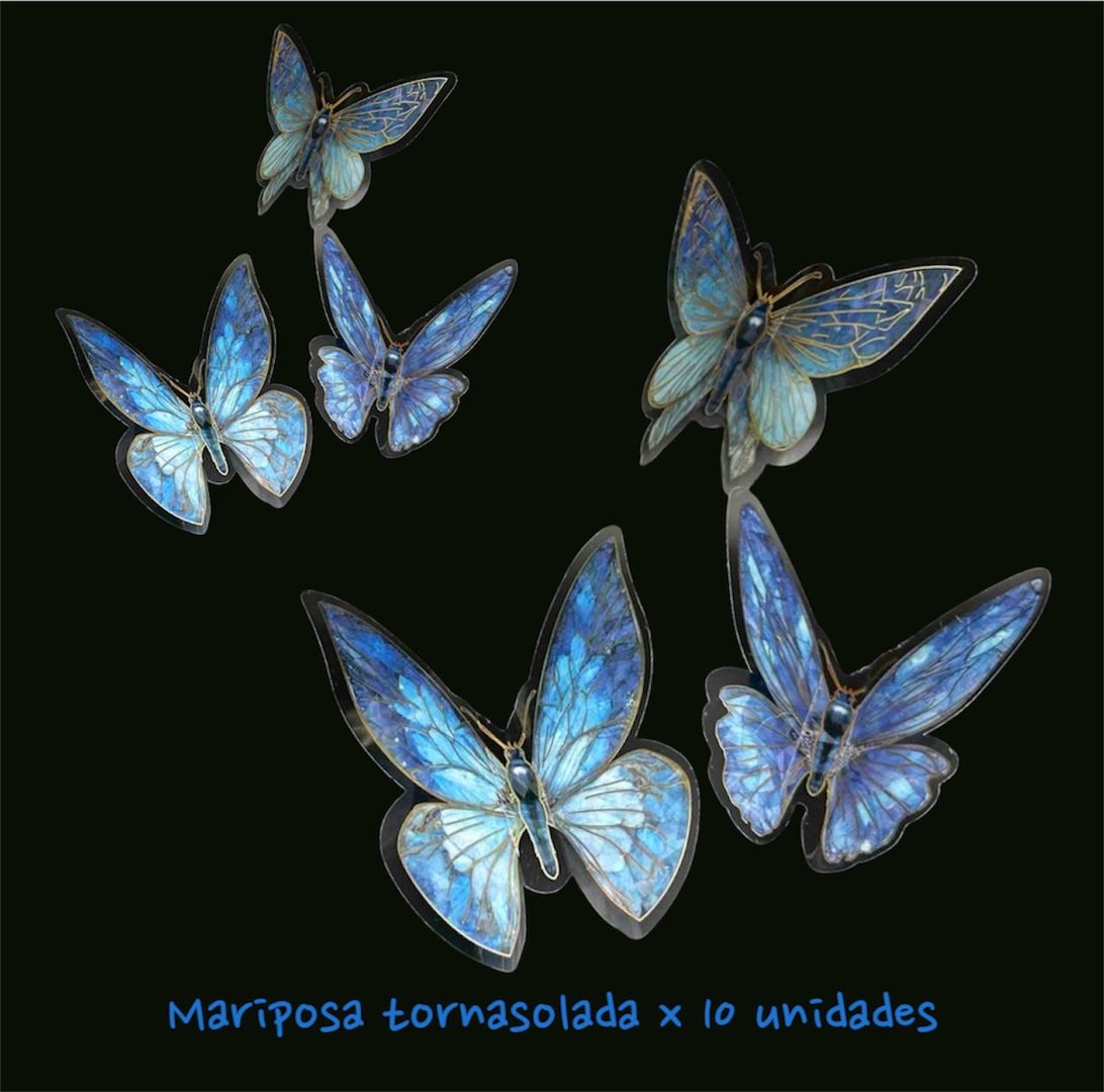 Mariposa tornasolada x 10