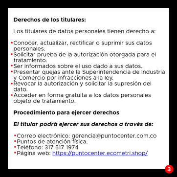 Política de tratamiento de datos - imagen 3