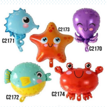 Imagen del producto GLOBO FOIL ANIMALITOS DE MAR 20'