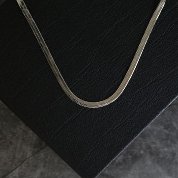 Cadena tejido serpiente 3 mm - silver - imagen 1