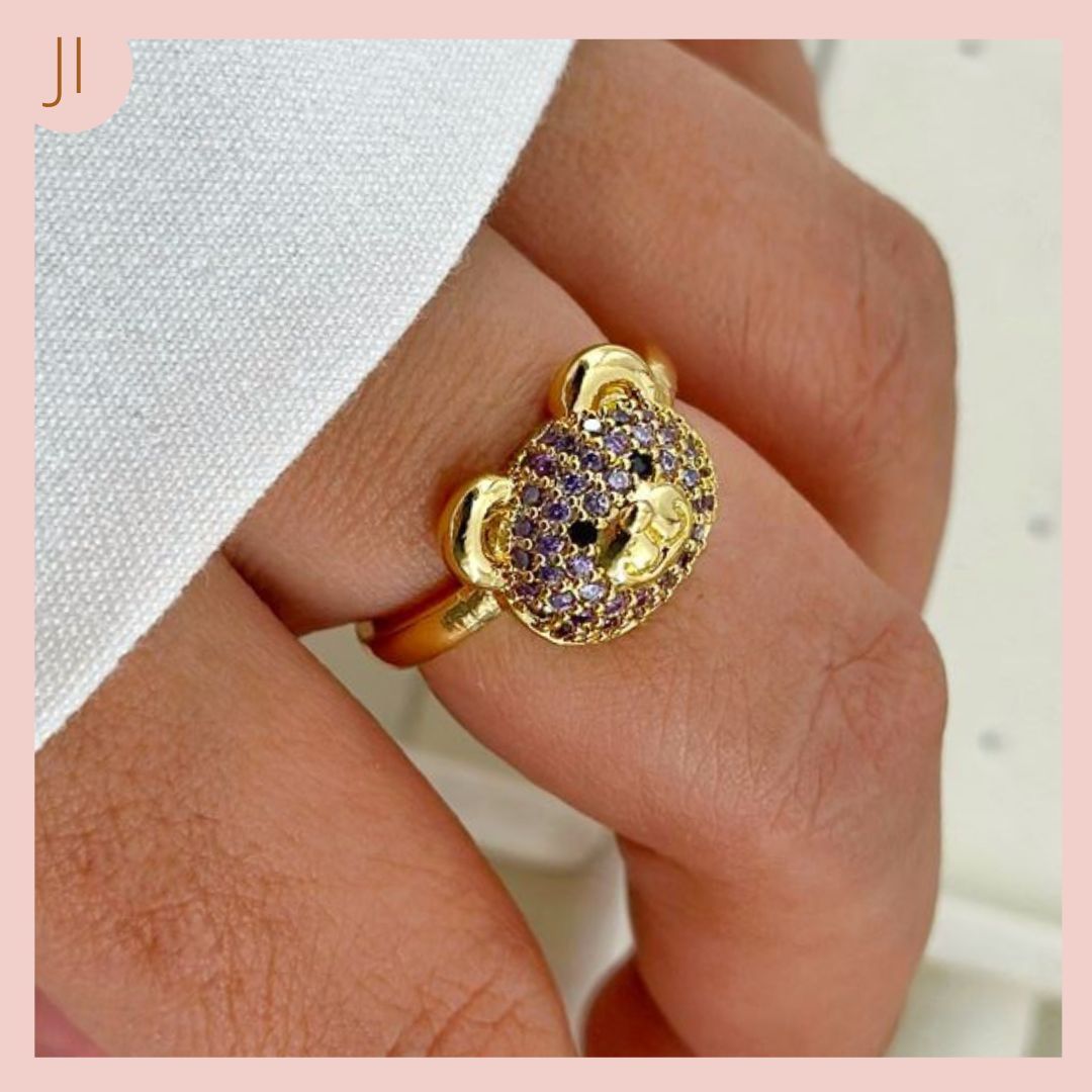 Lindos Anillos Ositos Micro circones Lila