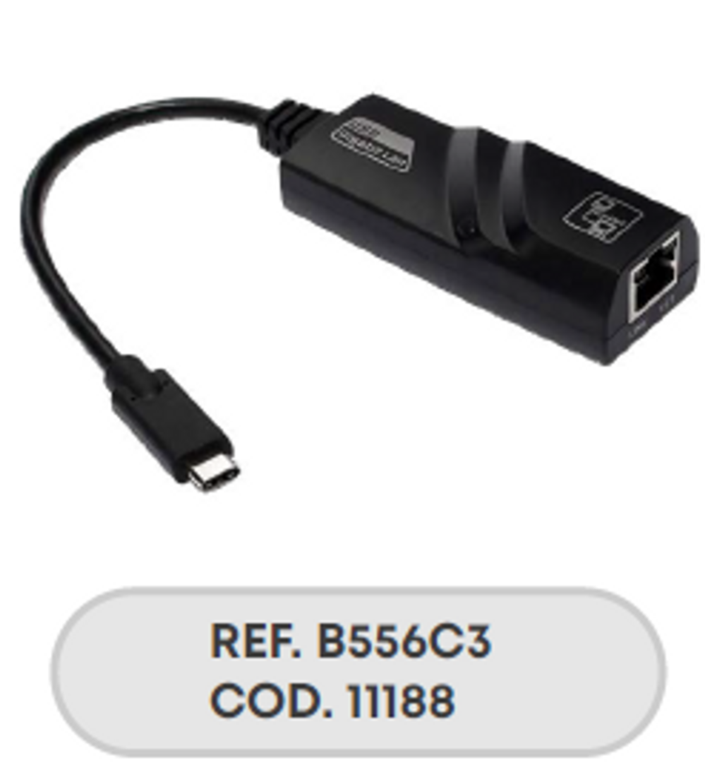 CONVER. TIPO C 3.1 A RJ45 LAN GIGABIT
