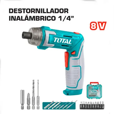 DESTORNILLADOR INALAMBRICO 8V 6 NM  INCLUYE 17 PIEZAS - imagen 1