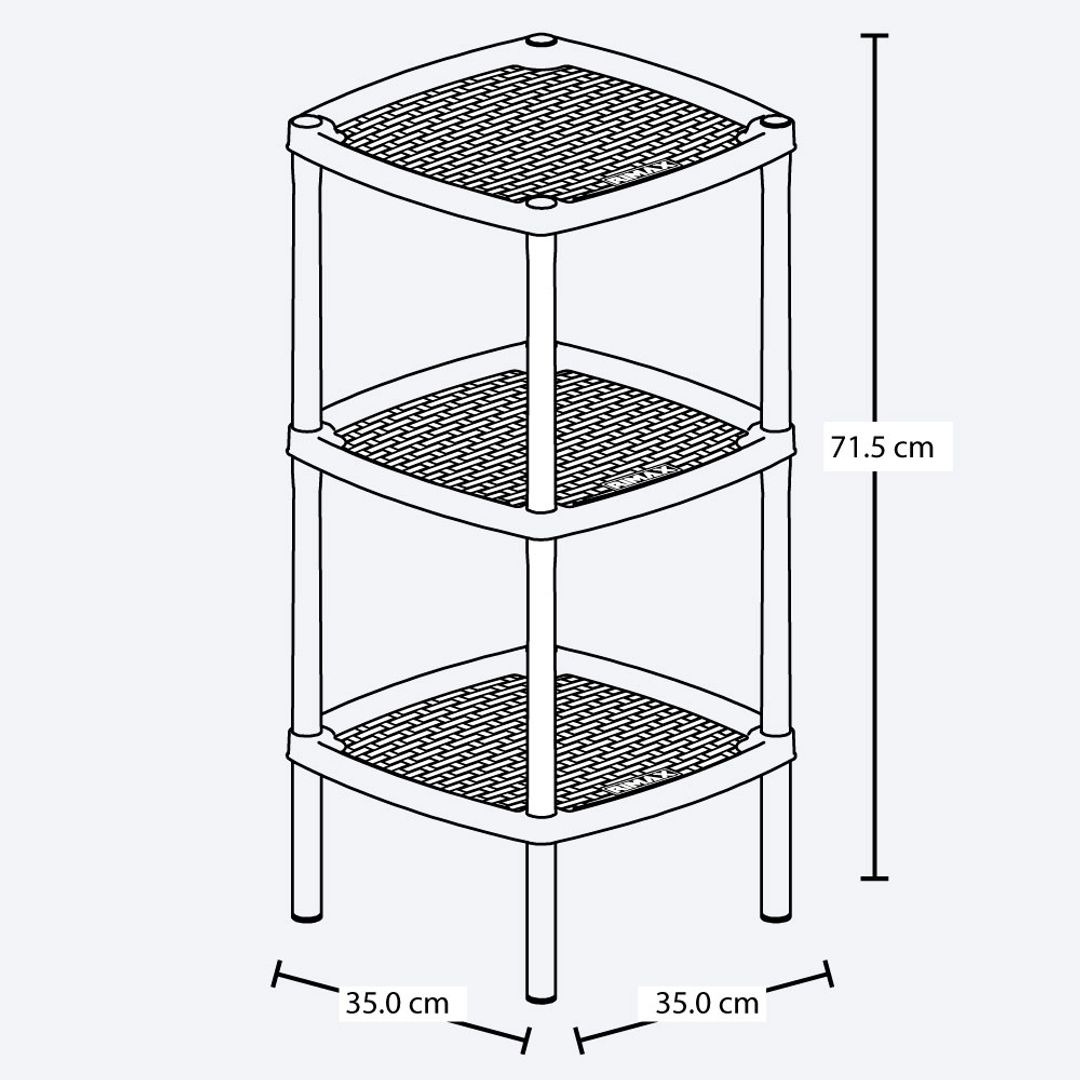 MESA CUADRADA MULTIUSOS 3 NIVELES 