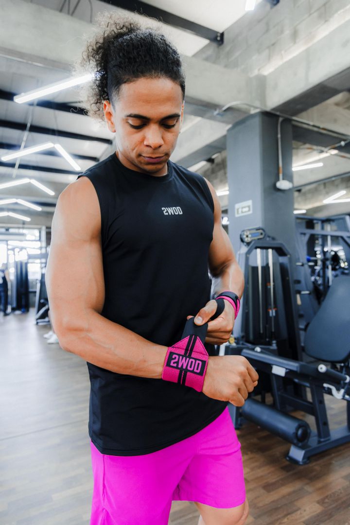 MUÑEQUERAS ELASTICAS FUCSIA 