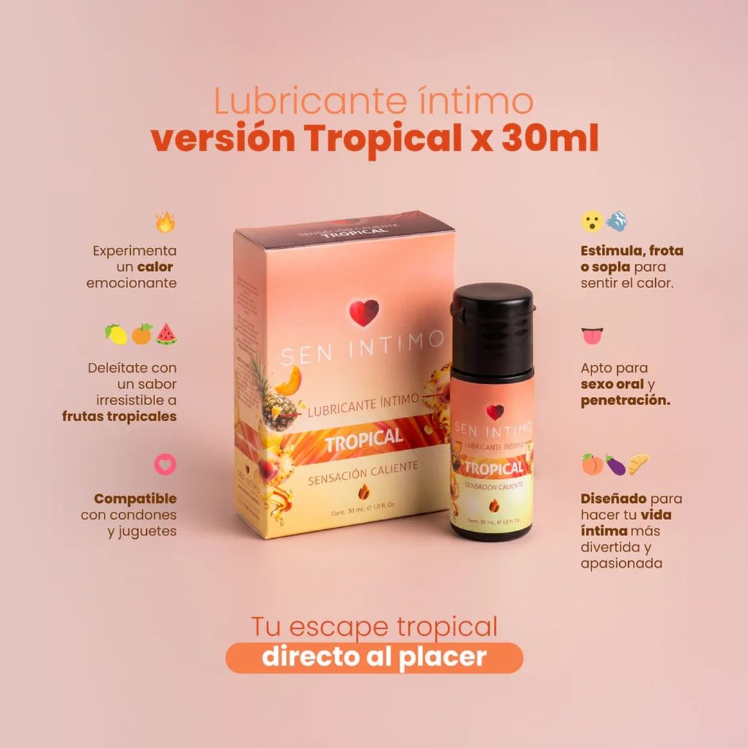 Lubricante Íntimo Caliente Tropical X 30 mL Sen Intimo