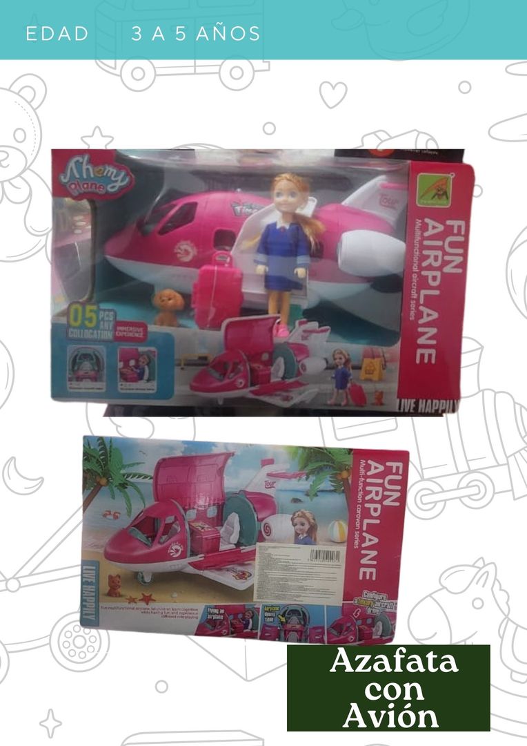 AVION AZAFATA MUÑECA 