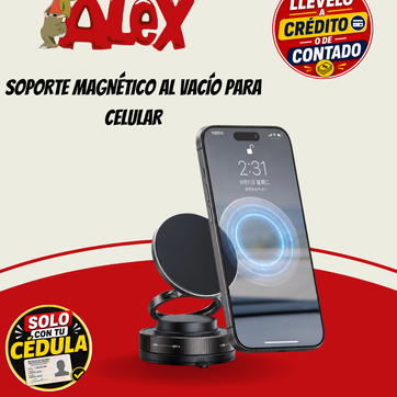 Imagen del producto SOPORTE MAGNÉTICO AL VACÍO PARA CELULAR