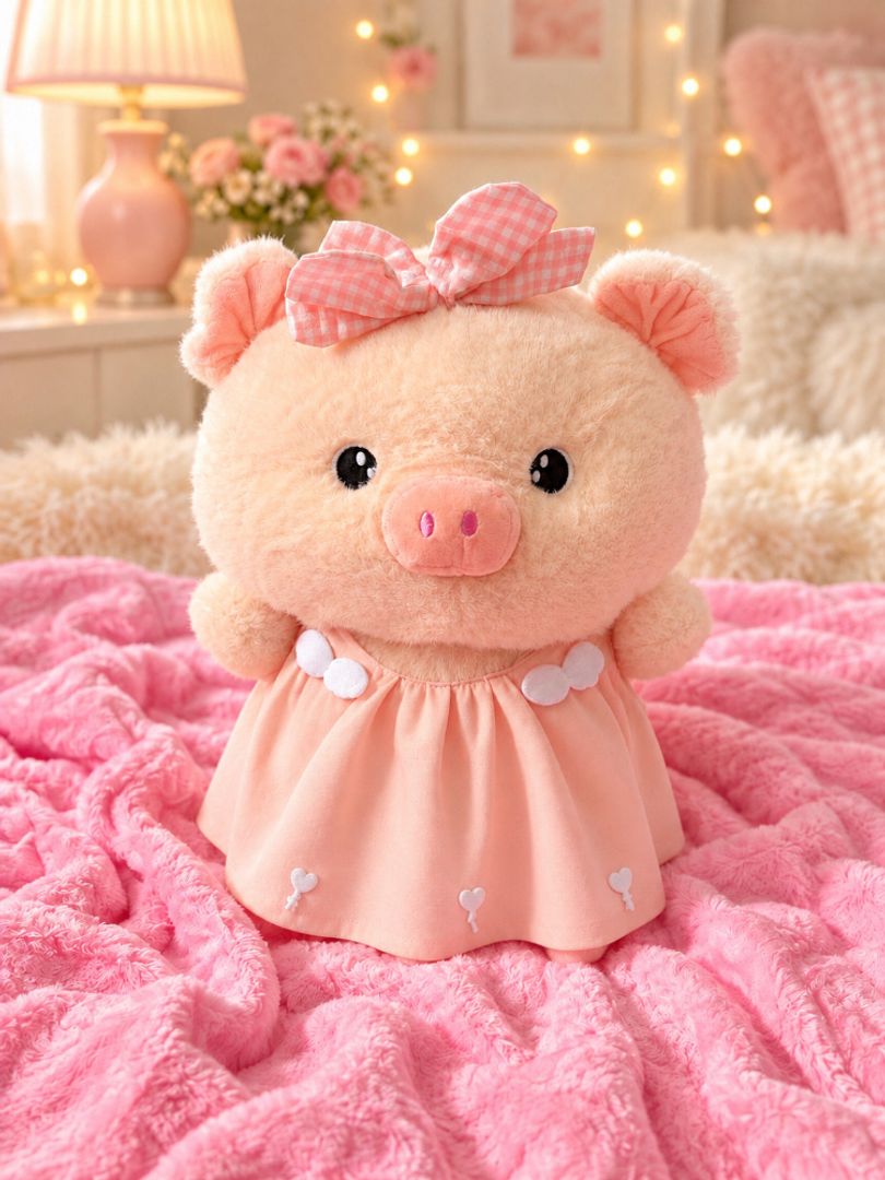 Peluche con cobija cerdita 