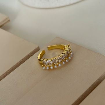 Imagen del producto Anillo doble perla 