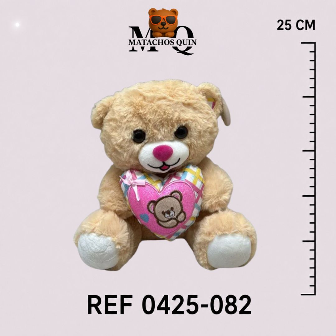 OSO BEIGE CON CORAZÓN SURTIDO