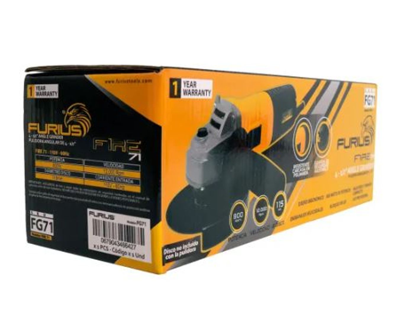 PULIDORA 4.1/2 800W 12.000 RPM FG71