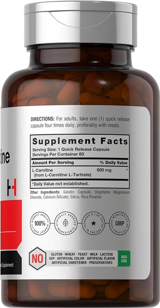 L Carnitina de 500 mg  60 cáp Horbäach 
