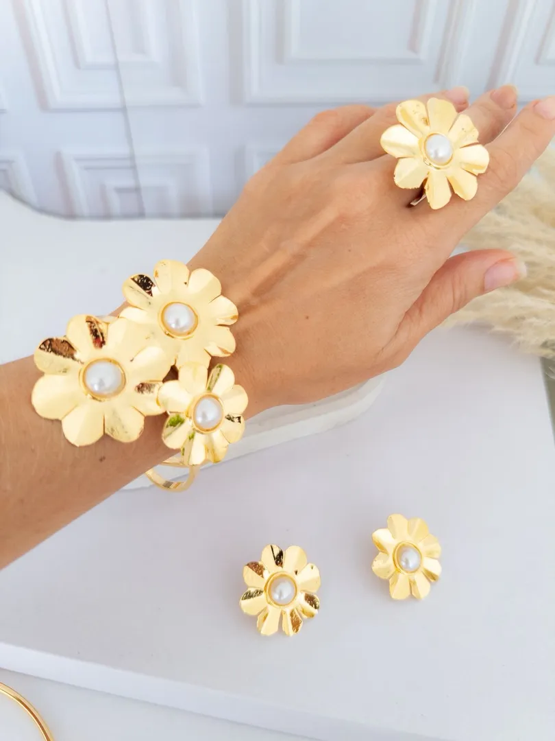 ANILLO FLOR PERLA - ITIEL
